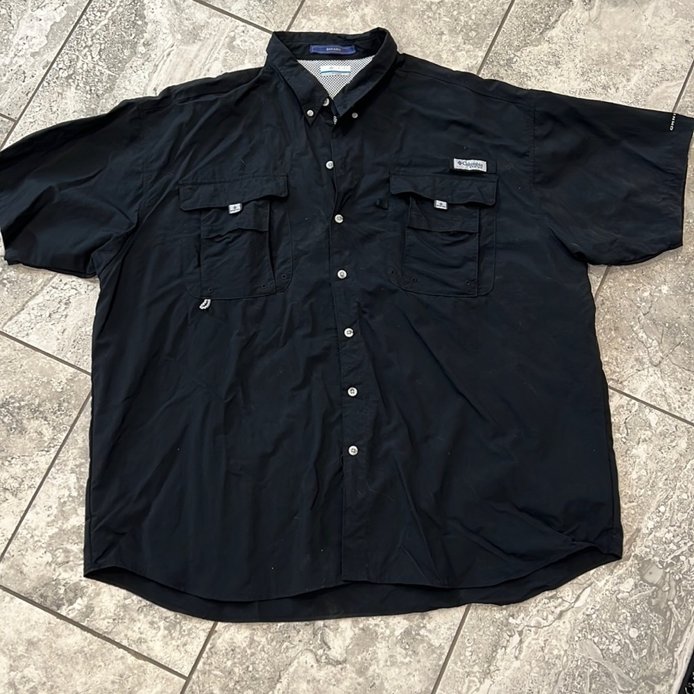 COPY - Columbia 3x black Mens Bahama II short sleeve EUC